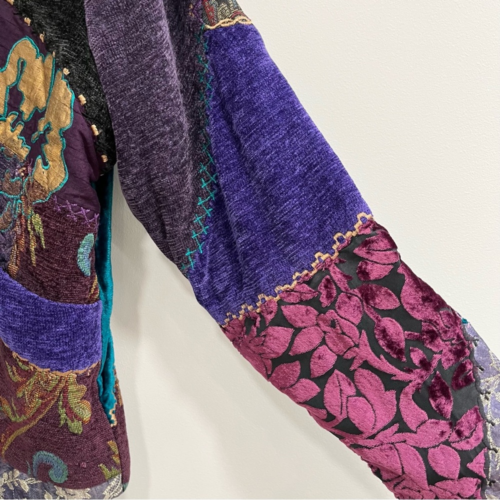 Vintage Tapestry Patch Patchwork Women’s Button U… - image 7